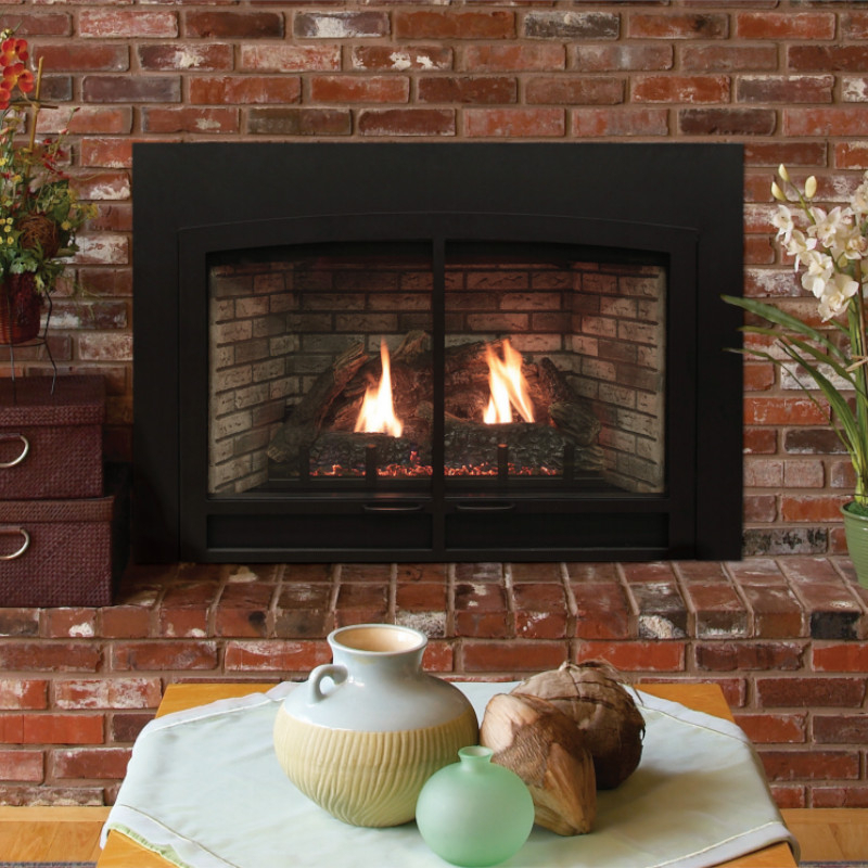 Brick & Stone Gas Fireplace Inserts 