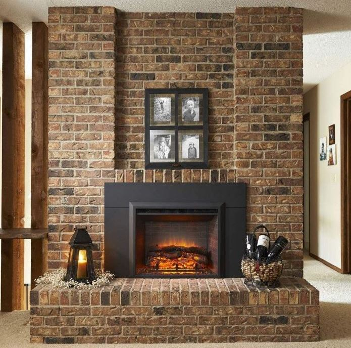 Brick & Stone Fireplace Inserts - Electric
