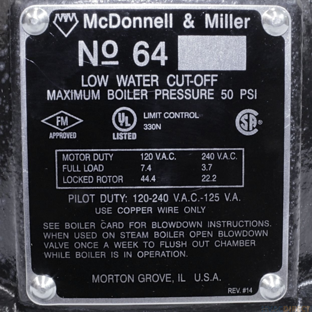 McDonnell & Miller 64 (143600) Level Switch