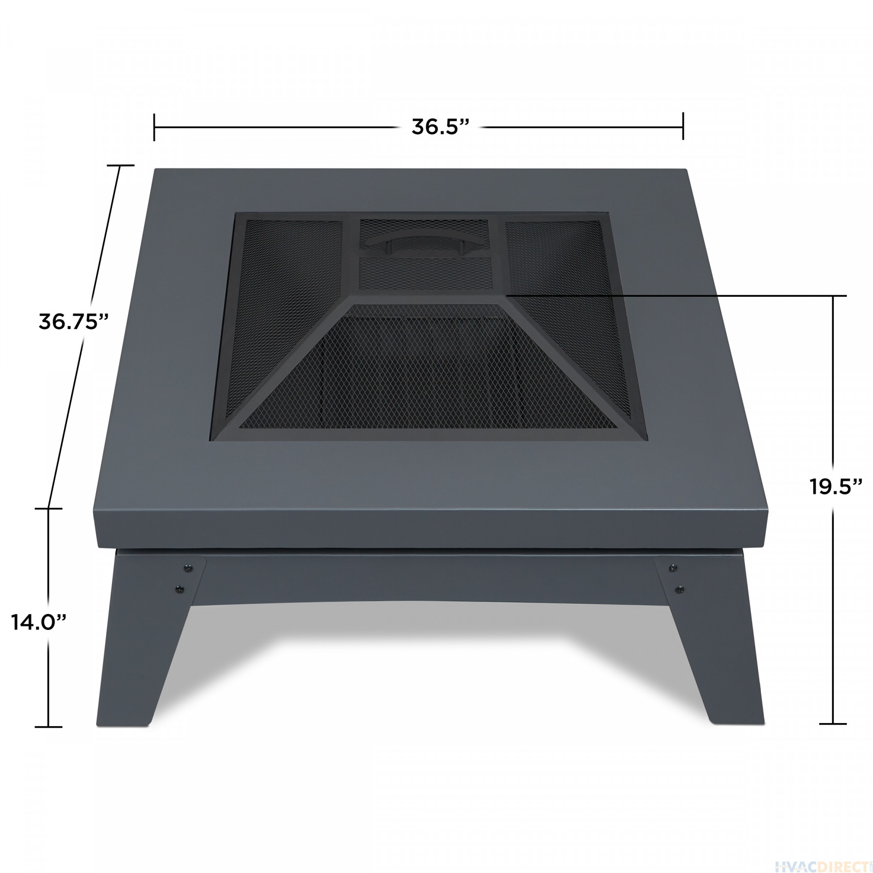 Real Flame Breton Gray Wood Burning Fire Pit - 940-GRY