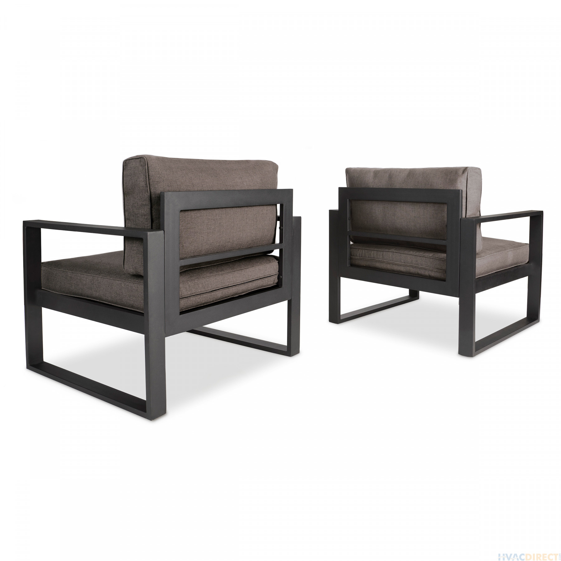 Real Flame Baltic Chair Set (2 Chairs) - Black - 9611-BK