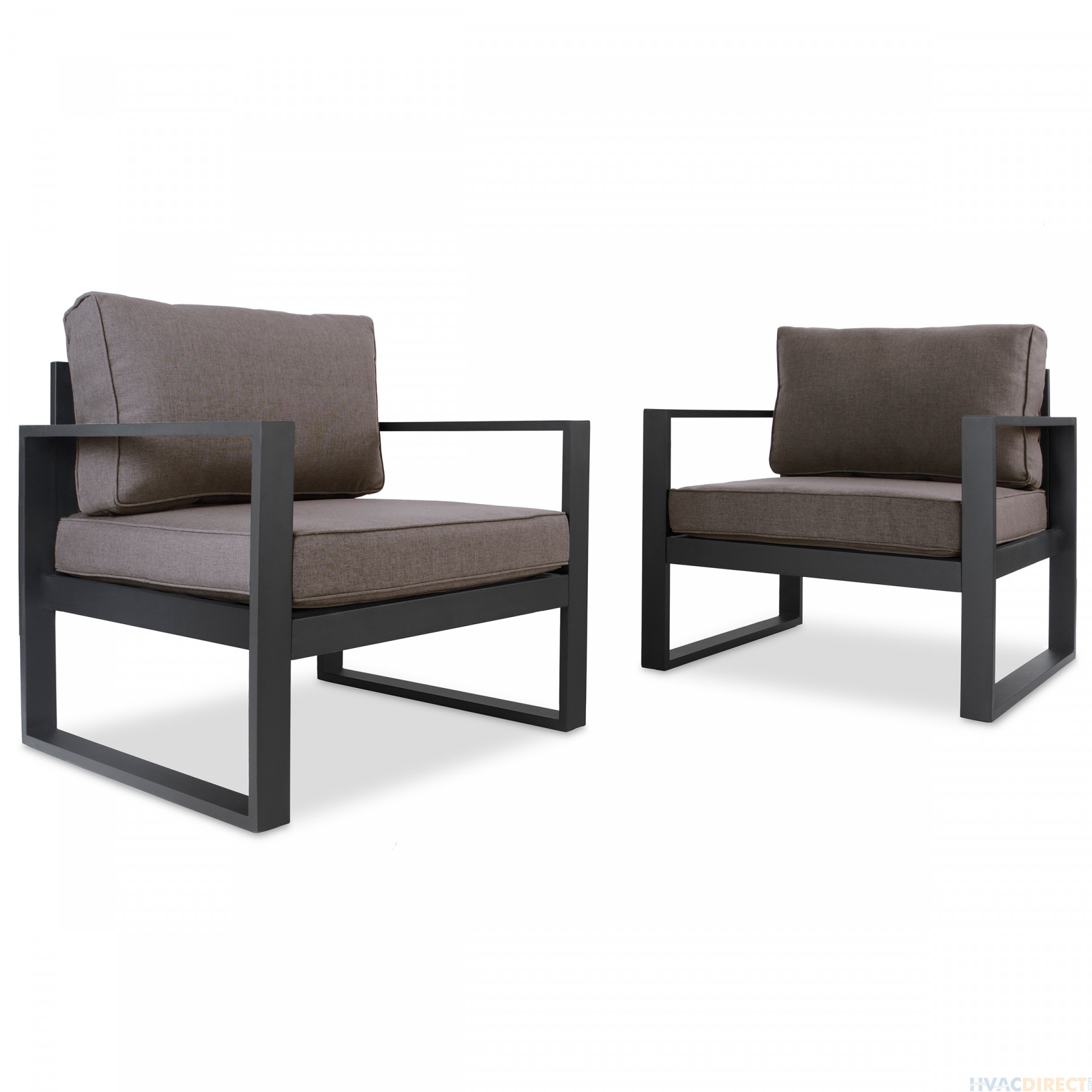 Real Flame Baltic Chair Set (2 Chairs) - Black - 9611-BK