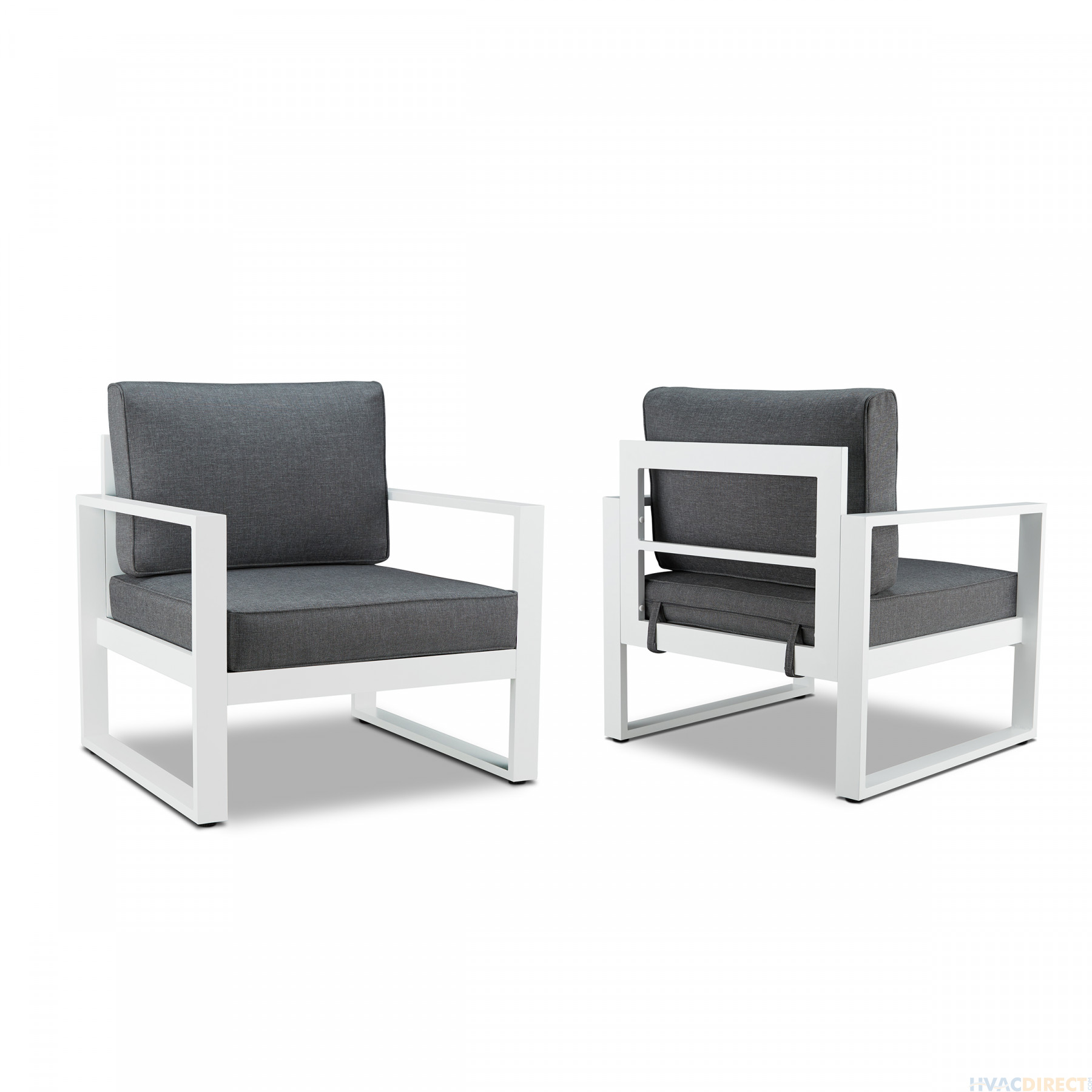 Real Flame Baltic Chair Set (2 Chairs) White - 9611-WHT