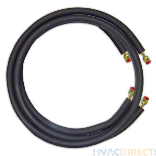 16 ft - 3/8" x 5/8" MRCOOL ductless split system line set with control wire