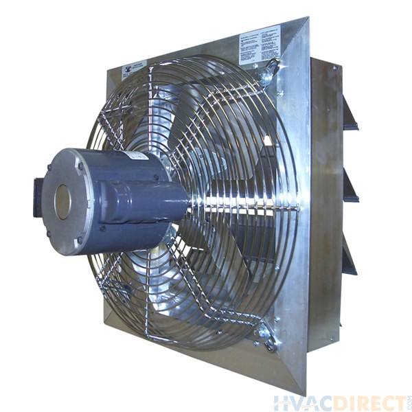 Canarm AX14-1V 14 Inch Shutter Mounted Direct Drive Controllable Exhaust Fan 2,170 CFM 115/230V