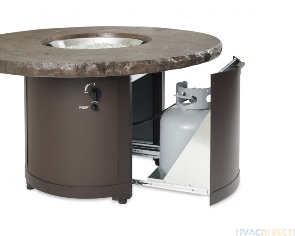 The Outdoor Greatroom Beacon Marbelized Noche Chat Height Gas Fire Pit Table - BC-20-MNB