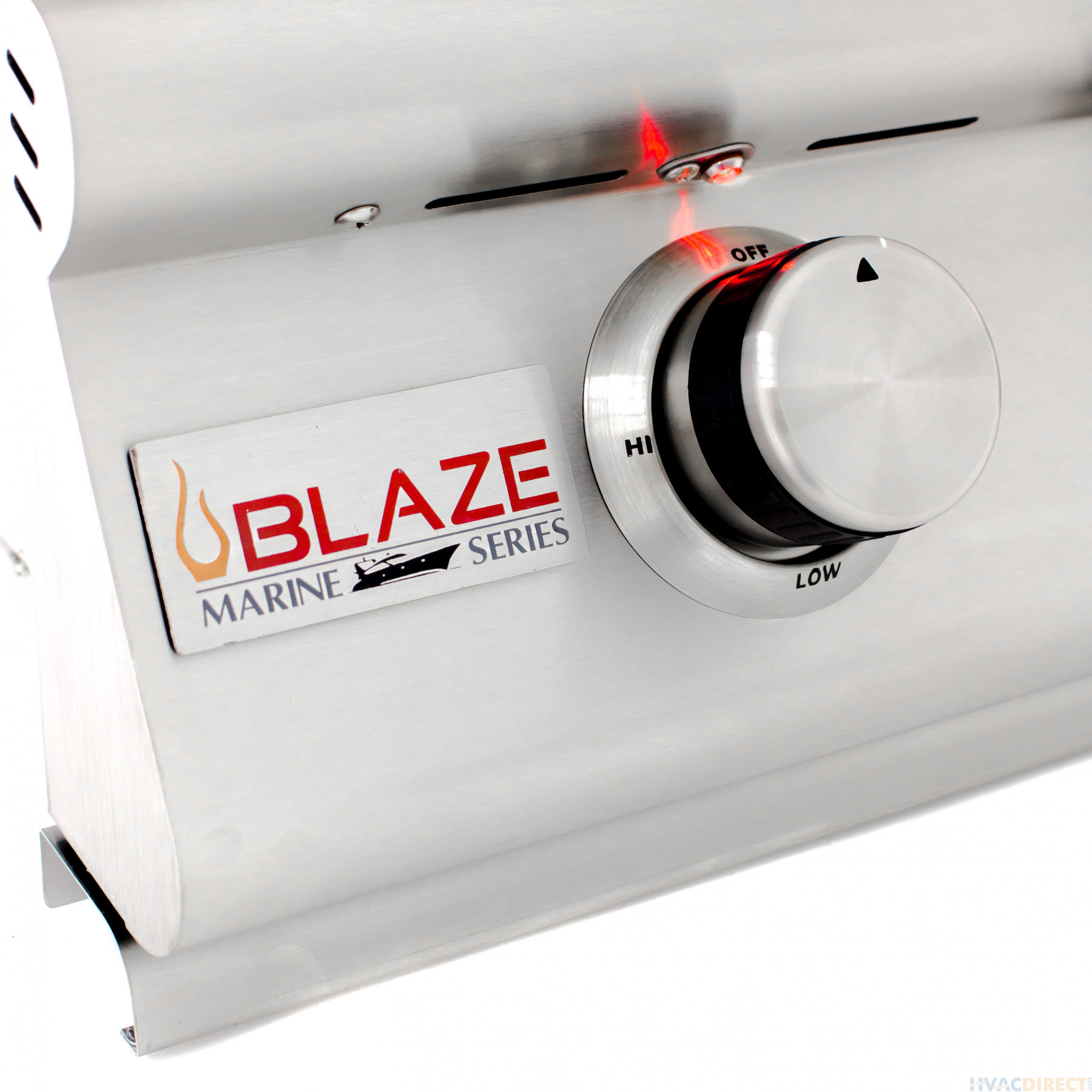 Blaze Gas Grill - LTE- 4 Burner Marine Grade With Lights - open with lights