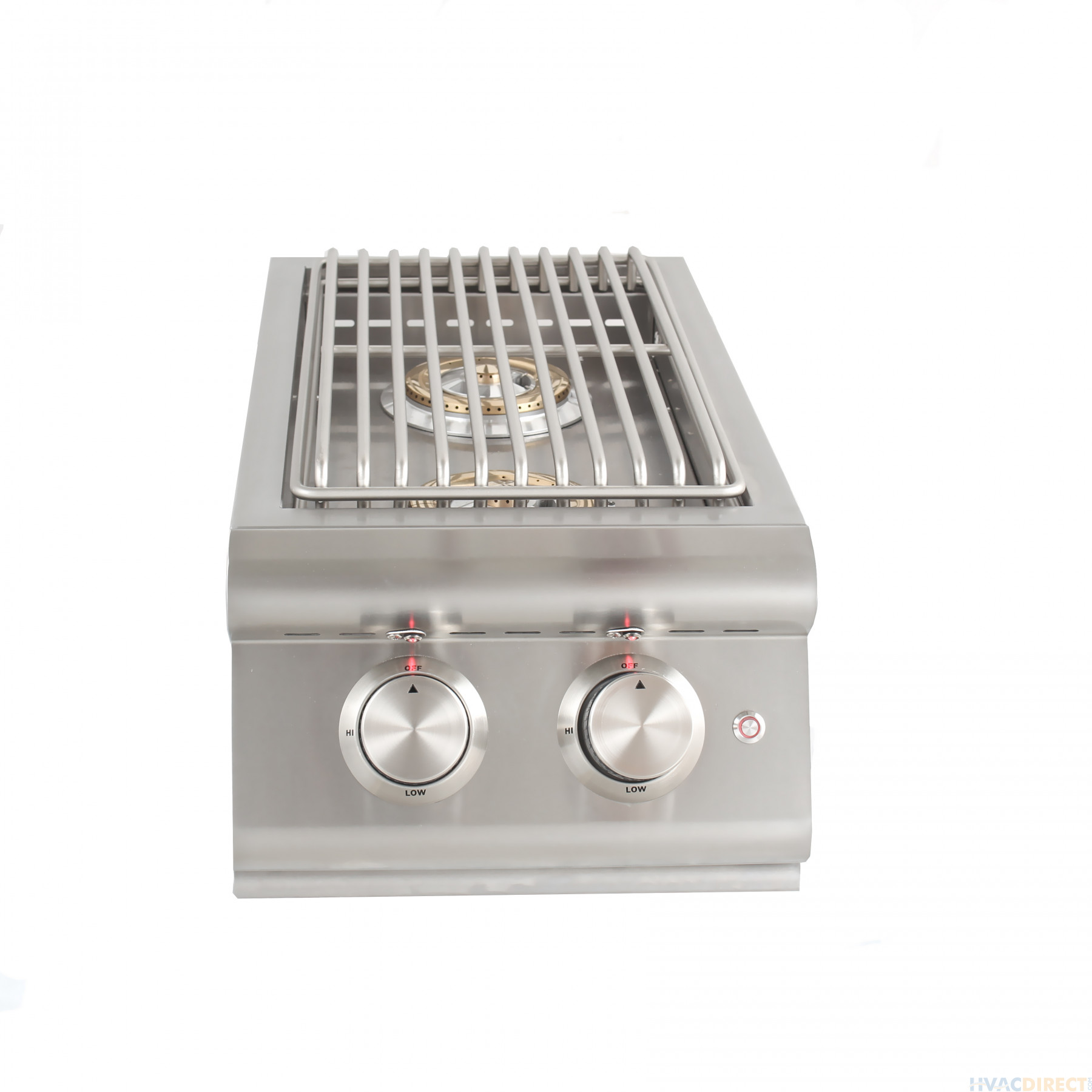 Blaze LTE Built-In Gas Stainless Steel Double Side Burner With Lid - BLZ-SB2LTE - closed with lid