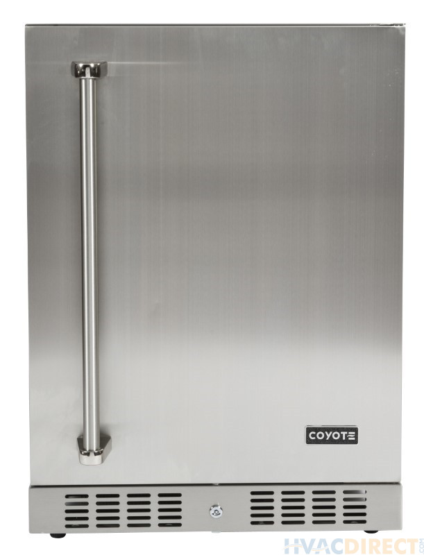Coyote 24-Inch 5.5 Cu. Ft. Outdoor Rated Compact Refrigerator - C1BIR24 - Right Hinge