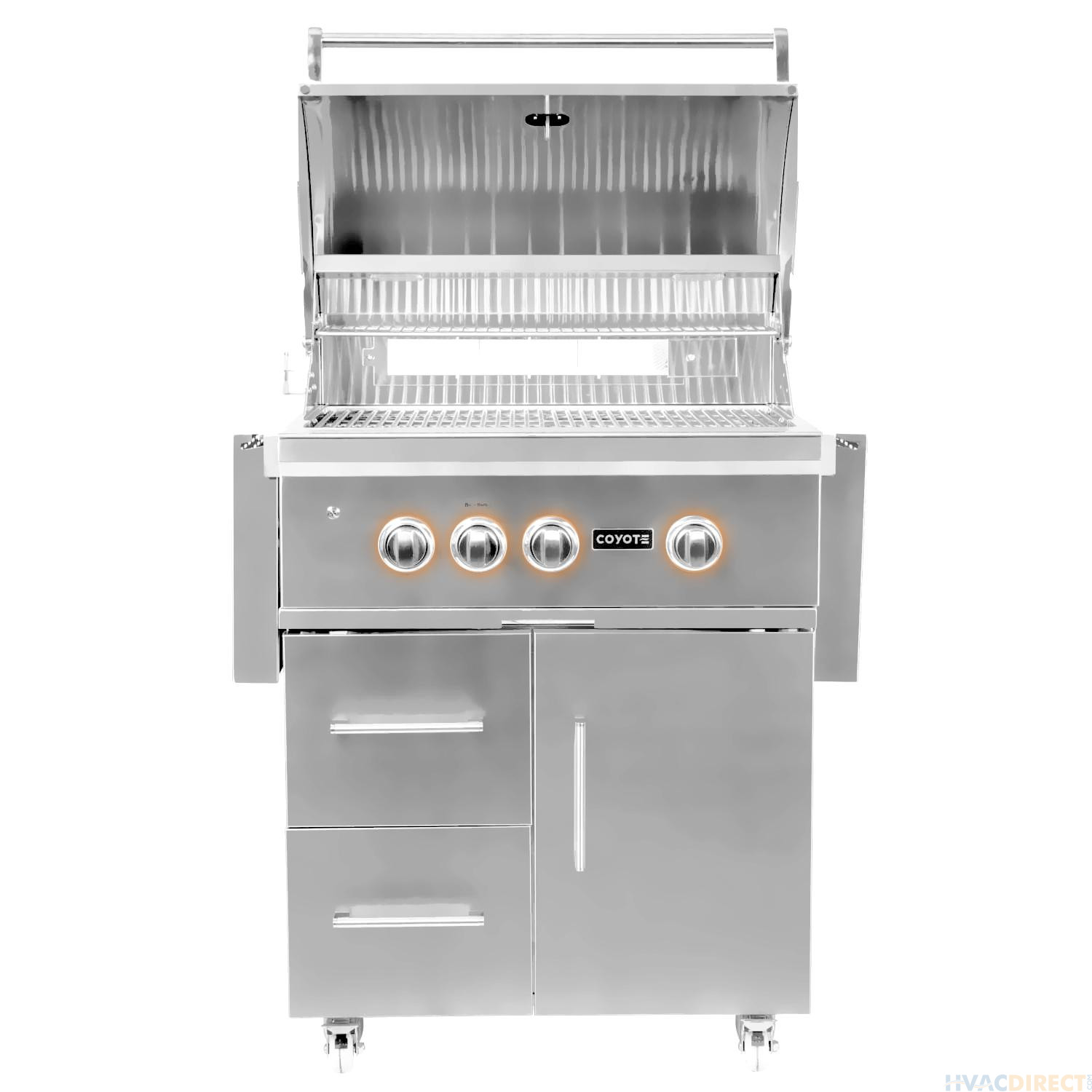 Coyote S-Series 30-Inch 3 Burner Freestanding Gas Grill With Rapidsear Infrared Burner & Rotisserie - C2SL30-FS