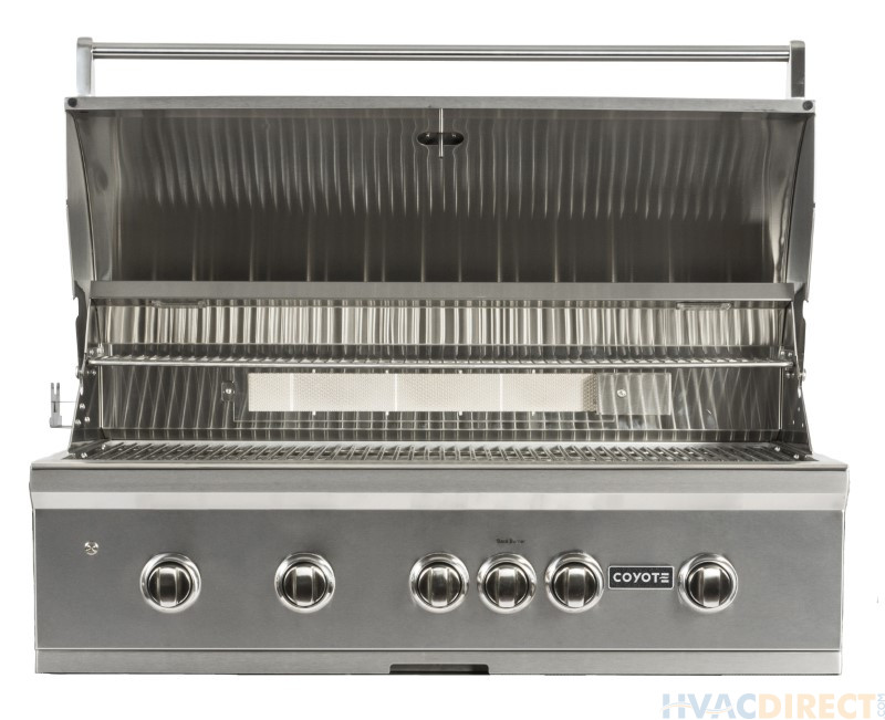 Coyote S-Series 42-Inch 5 Burner Built-In Gas Grill With Rapidsear Infrared Burner & Rotisserie - C2SL42