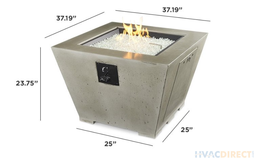 The Outdoor Greatroom Cove 37-Inch Square Gas Fire Pit Bowl - CV-2424