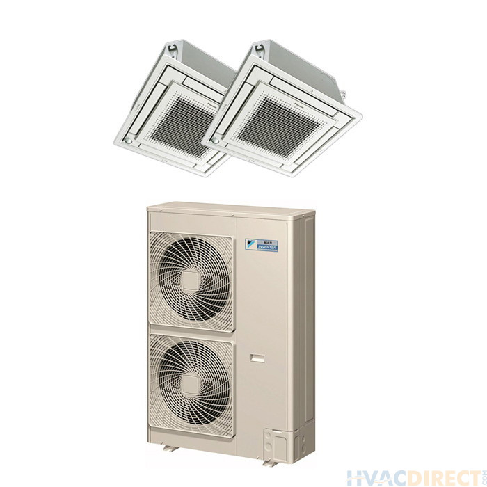 Daikin 48,000 BTU 18.8 SEER Dual Zone Heat Pump System 9+12 - Ceiling Cassette
