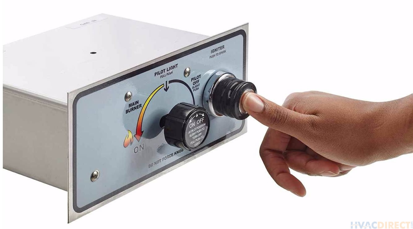 HPC 48 -Inch Gas Trough Burner Fire Pit Kit - Push Button / Flame Sensing - FPPK48-TRGH-FLEX