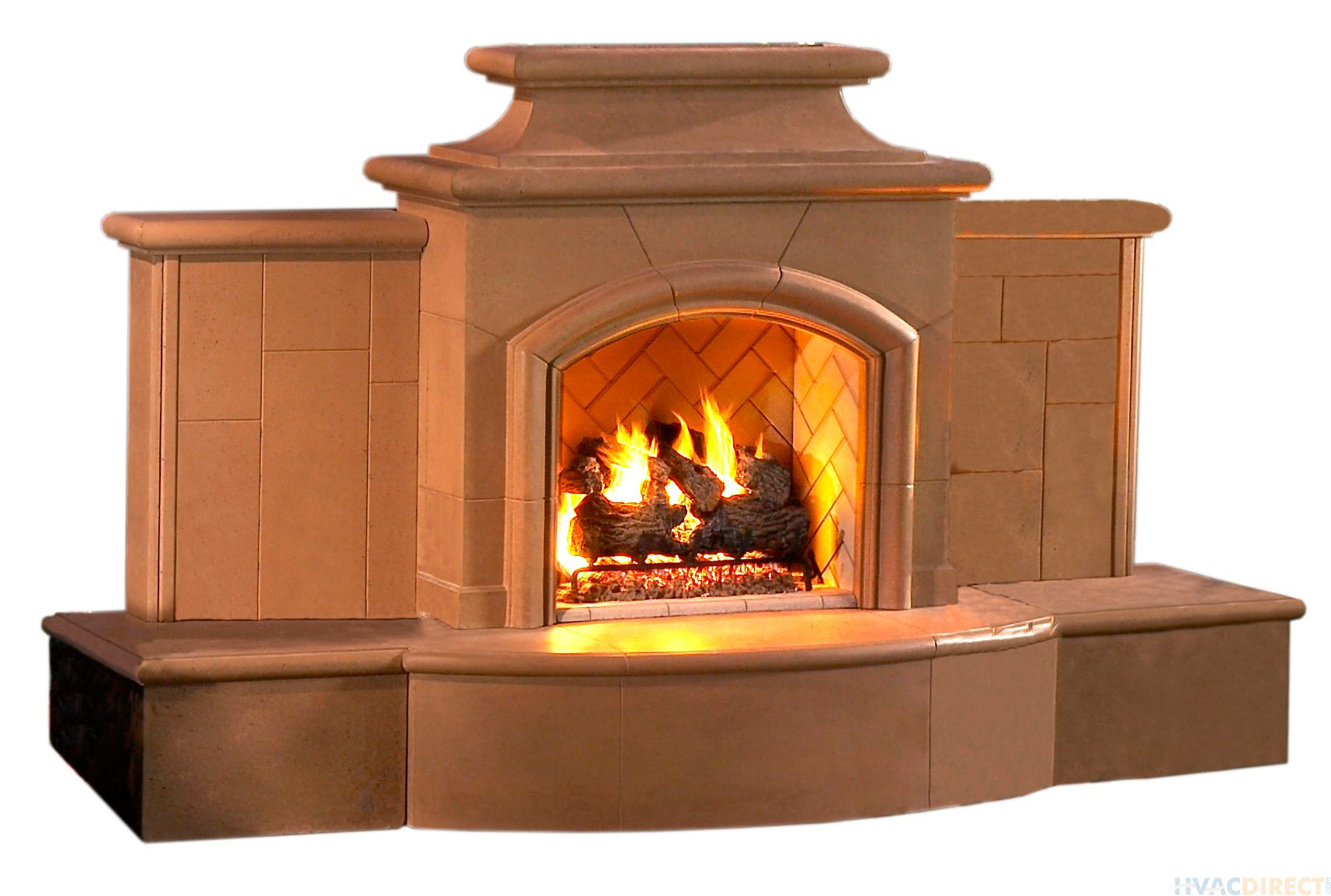 American Fyre Designs Grand Mariposa 113-Inch Vent-Free Outdoor Fireplace