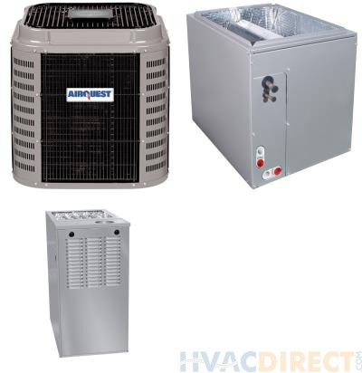 2 Ton 14 SEER 80% AFUE 88,000 BTU AirQuest Gas Furnace and Heat Pump System - Multi-Positional