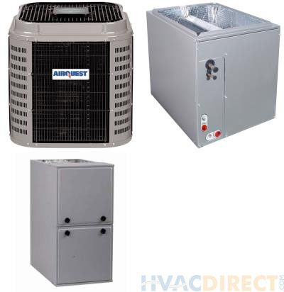 2 Ton 14 SEER 96% AFUE 100,000 BTU AirQuest Gas Furnace and Heat Pump System - Multi-Positional