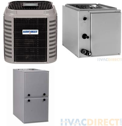 2 Ton 14 SEER 96% AFUE 60,000 BTU AirQuest Gas Furnace and Heat Pump System - Upflow/Downflow