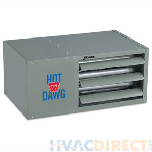 Modine Hot Dawg HDS - 75,000 BTU - Unit Heater - LP - 80% Thermal Efficiency - Separated Combustion - Stainless Steel Heat Exchanger