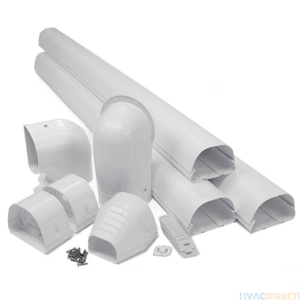 White Line Set Cover Guard Complete Wall Duct Kit
