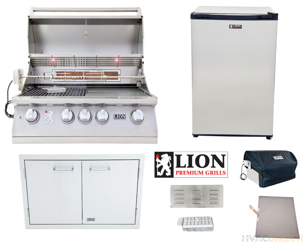 Lion 4-Piece Grill Package With L75000 Built-In Grill - L75000 Package 1