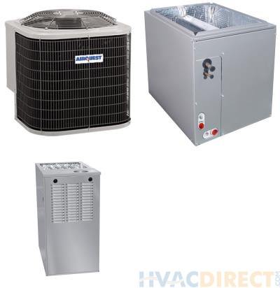 3 Ton 14 SEER 80% AFUE 44,000 BTU AirQuest Gas Furnace and Heat Pump System - Multi-Positional