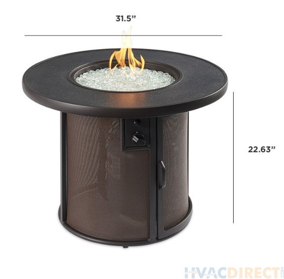 The Outdoor Greatroom Stonefire 31 Inch Round Gas Fire Pit Table