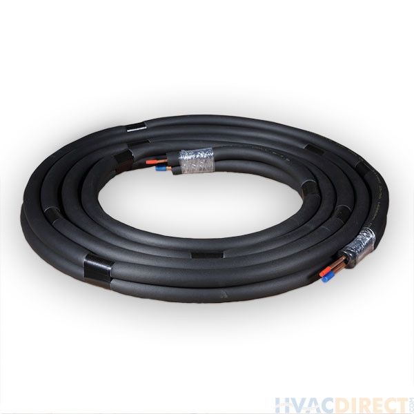 Perfect Aire Mini-Split Line Set with Control Wire - 1/4" and 1/2" - 25 feet - 1PALSC14-12-25