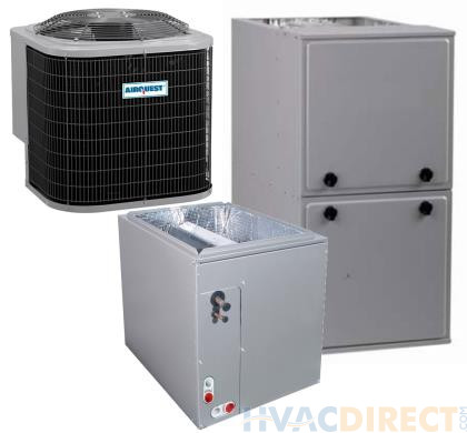 2 Ton 13 SEER 96% AFUE 40,000 BTU AirQuest Gas Furnace and Air Conditioner System - Multi-Positional