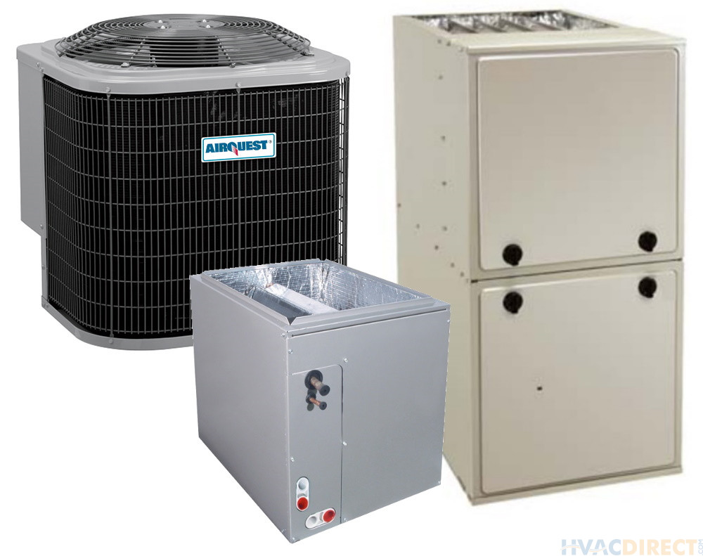 1.5 Ton 13 SEER 0.92 AFUE 60000 BTU AirQuest Gas Furnace and Air Conditioner System - Multi-Positional