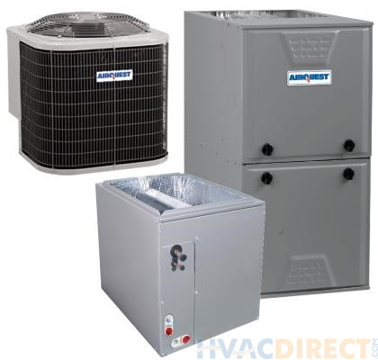 1.5 Ton 14 SEER 96% AFUE 60,000 BTU AirQuest Gas Furnace and Heat Pump System - Multi-Positional