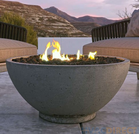 Firegear Sanctuary 3 Series 29-Inch Round Gas Fire Pit With Push Button Ignition