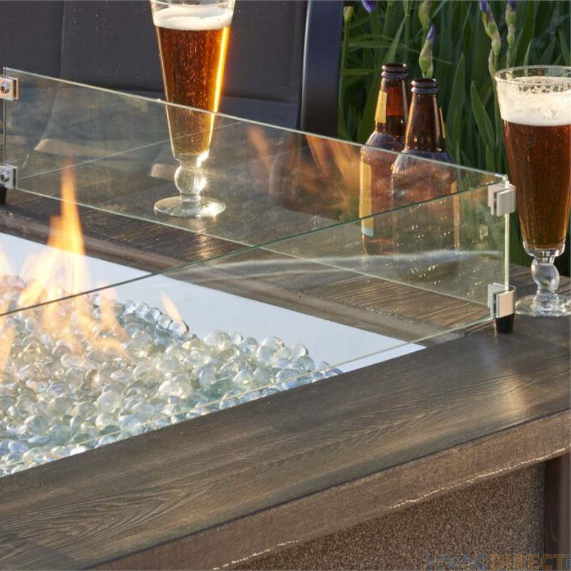 The Outdoor Greatroom Vintage Square Gas Fire Pit Table - VNG-2424BRN