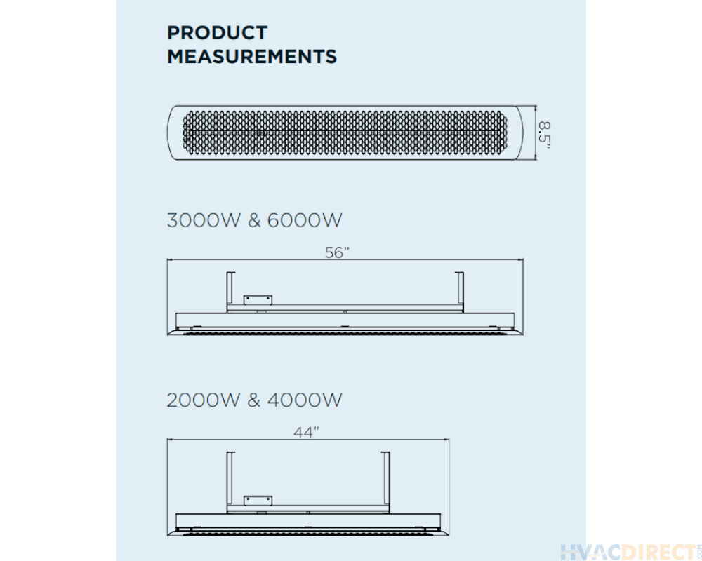 Bromic Tungsten Smart Heat White Electric Patio Heater - BH042001