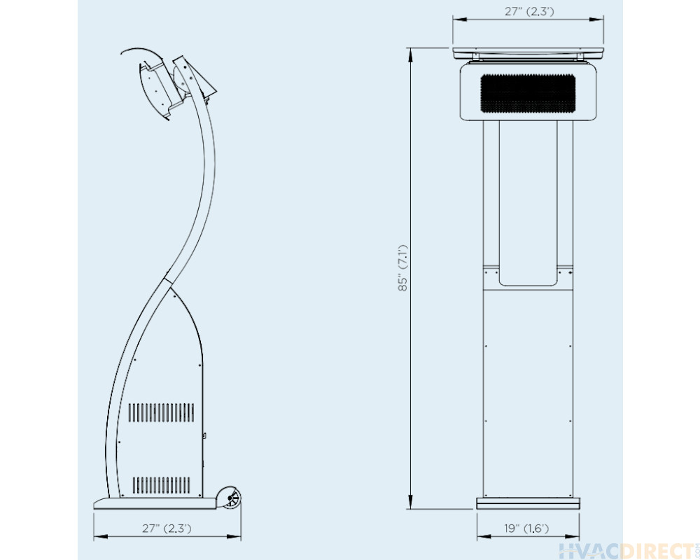 Bromic Tungsten Propane Gas Freestanding Portable Patio Heater - BH0510001