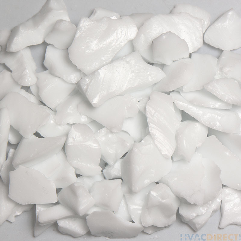 American Specialty Glass - Fire Glass - Chunky White - 1/4 Inch to 3/8 Inch