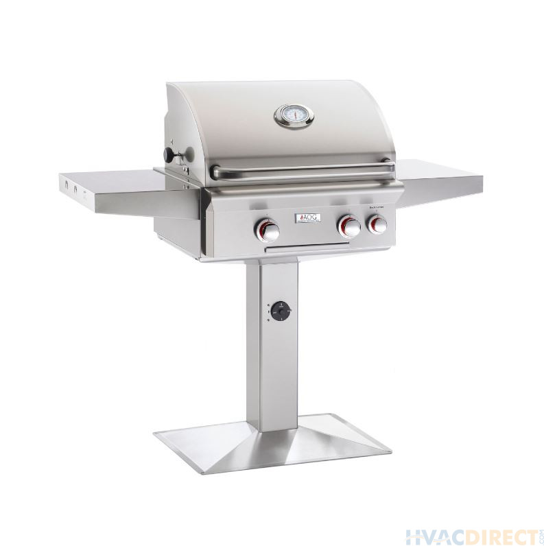 AOG T-Series 24-Inch 2-Burner Gas Grill On Pedestal With Rotisserie - 24NPT