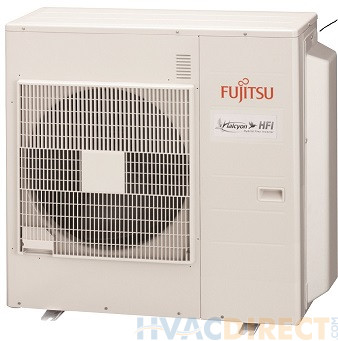 36,000 BTU Fujitsu Halcyon Multi-Zone Ductless XLTH Heat Pump Condenser w/ Base Pan Heater
