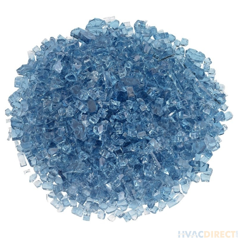 American Fire Glass 1/4 Inch Pacific Blue Fire Glass - 10 Pounds