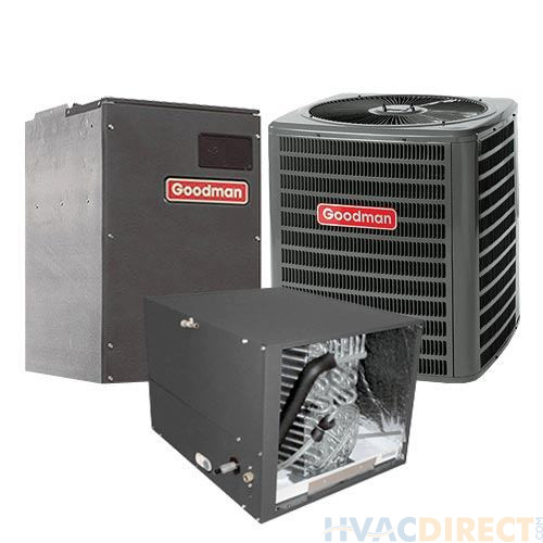 4 Ton 15.5 SEER Goodman Heat Pump Variable Speed Air Conditioner System - Horizontal