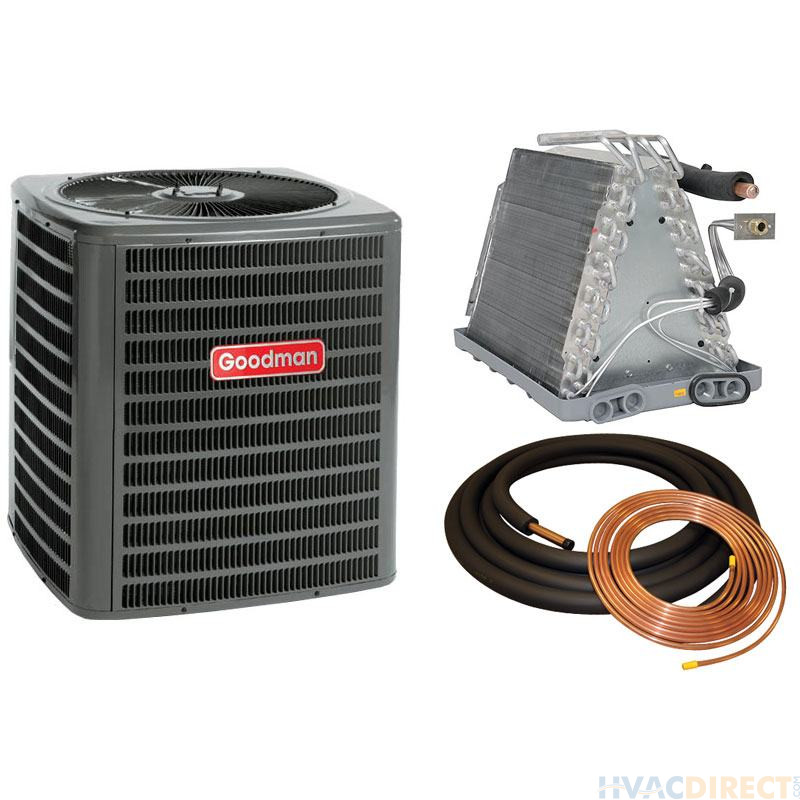 2 Ton 14 SEER Goodman Air Conditioner with Vertical 21" Uncased Coil