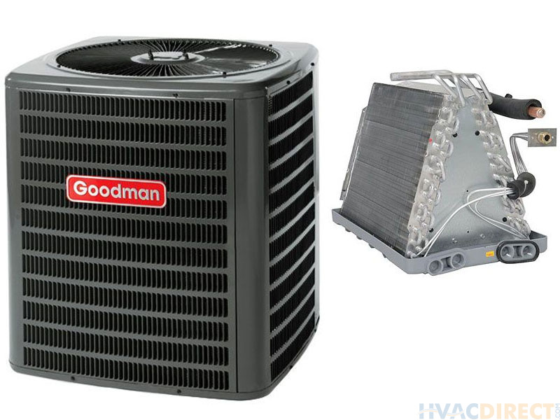 2 Ton 13 SEER Goodman Air Conditioner with Vertical 21" Uncased Coil