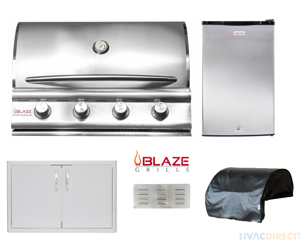 Blaze 5-Piece Outdoor Kitchen Package With BLZ-4LBM Built-In Grill - BLZ-4LBM Package 1