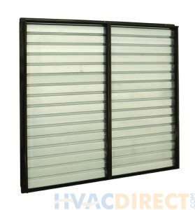 Triangle Fans RIWSD Exterior Wall Supply Shutters Double Panel 