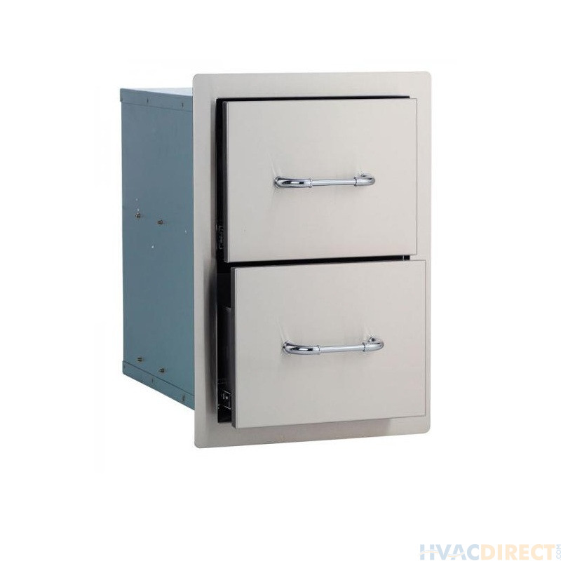 Bull Built-In Stainless Steel Double Access Drawers - 56985