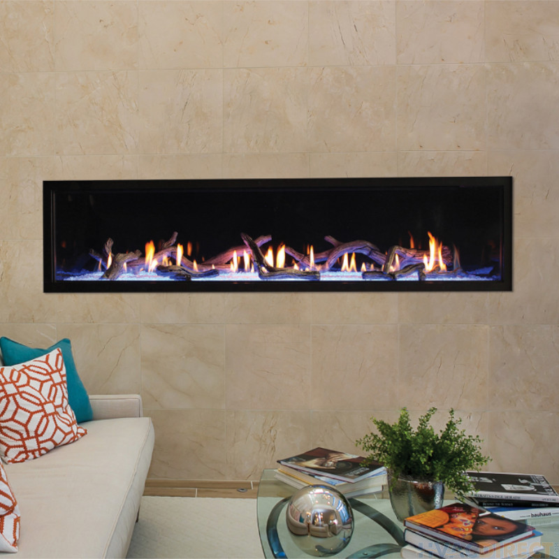 Empire 72-Inch Boulevard Direct-Vent Linear Fireplace With Glass And Liner