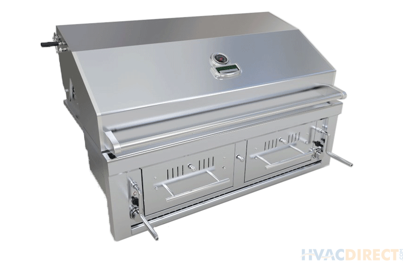 Sunstone 42-Inch Dual Zone 304 Stainless Steel Charcoal Grill