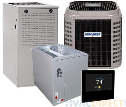 5 Ton 15 SEER 80% AFUE 135,000 BTU AirQuest Gas Furnace and Heat Pump System - Multi-Positional