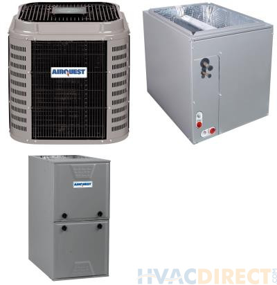 2 Ton 16 SEER 96% AFUE 40,000 BTU AirQuest Gas Furnace and Heat Pump System - Multi-Positional