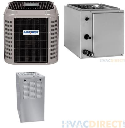 2 Ton 14 SEER 80% AFUE 66,000 BTU AirQuest Gas Furnace and Heat Pump System - Upflow/Downflow